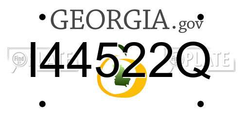 I44522Q Georgia License Plate
