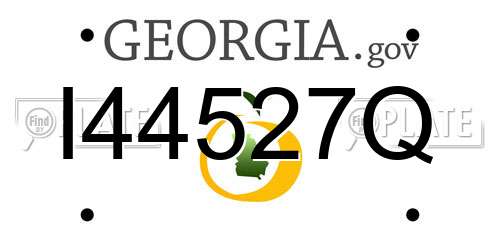 I44527Q Georgia License Plate