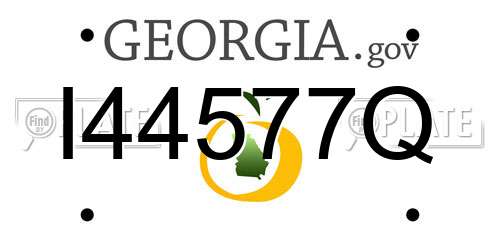 I44577Q Georgia License Plate