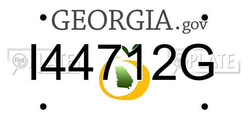 I44712G Georgia License Plate