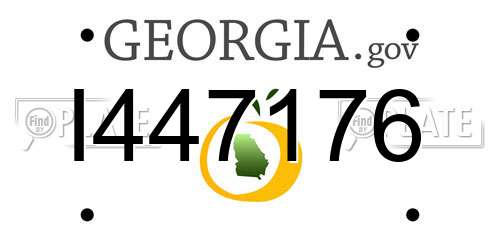 I447176 Georgia License Plate