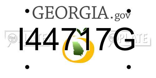 I44717G Georgia License Plate