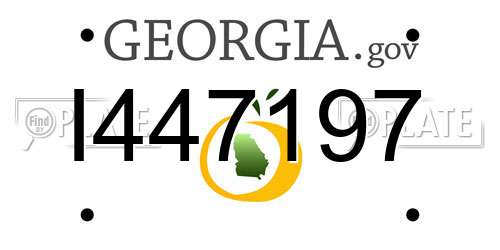 I447197 Georgia License Plate