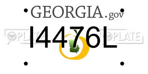 I4476L Georgia License Plate