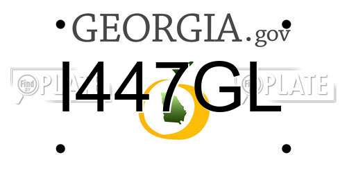 I447GL Georgia License Plate