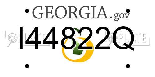 I44822Q Georgia License Plate