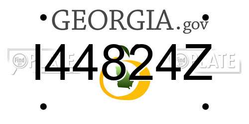I44824Z Georgia License Plate