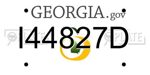 I44827D Georgia License Plate