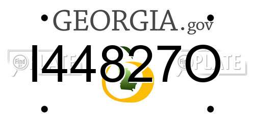 I44827O Georgia License Plate