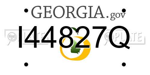 I44827Q Georgia License Plate