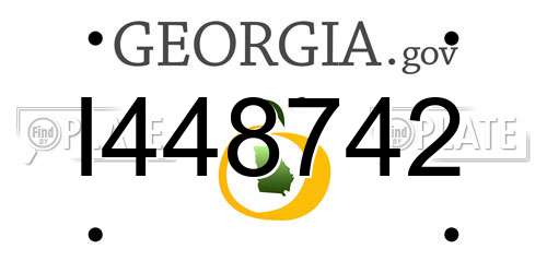 I448742 Georgia License Plate