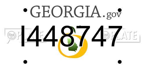 I448747 Georgia License Plate