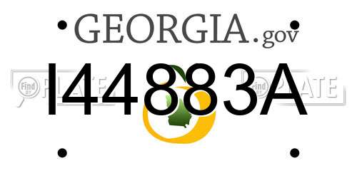 I44883A Georgia License Plate