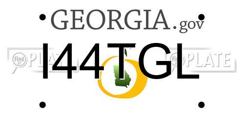 I44TGL Georgia License Plate