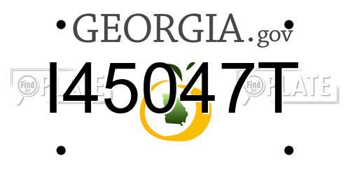 I45047T Georgia License Plate