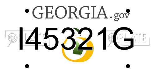 I45321G Georgia License Plate