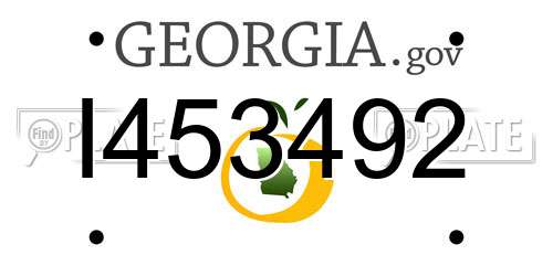 I453492 Georgia License Plate