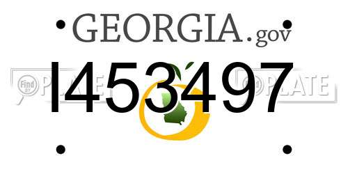 I453497 Georgia License Plate