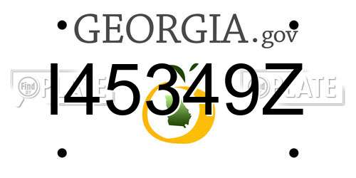 I45349Z Georgia License Plate
