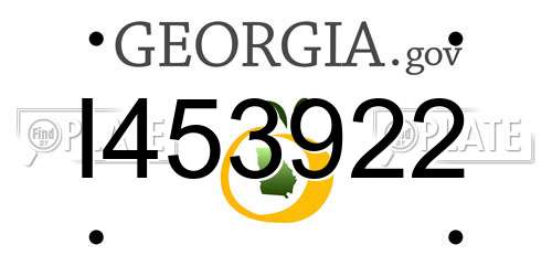 I453922 Georgia License Plate