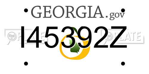 I45392Z Georgia License Plate