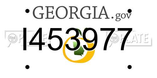 I453977 Georgia License Plate