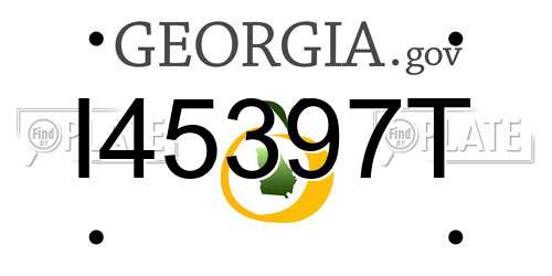 I45397T Georgia License Plate