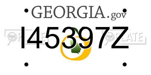 I45397Z Georgia License Plate