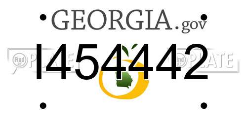 I454442 Georgia License Plate