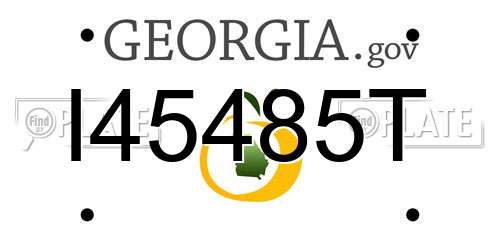 I45485T Georgia License Plate