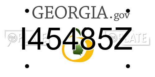 I45485Z Georgia License Plate