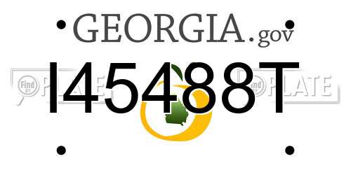 I45488T Georgia License Plate