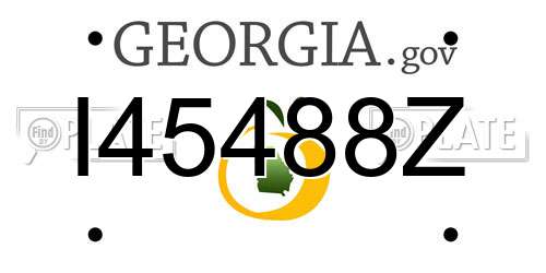 I45488Z Georgia License Plate