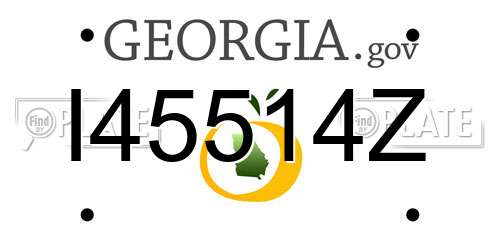 I45514Z Georgia License Plate