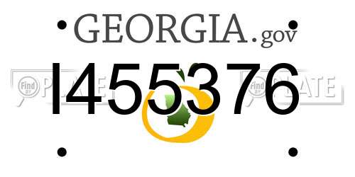 I455376 Georgia License Plate