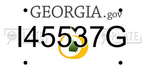 I45537G Georgia License Plate