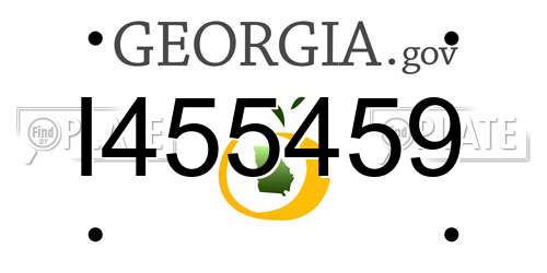 I455459 Georgia License Plate