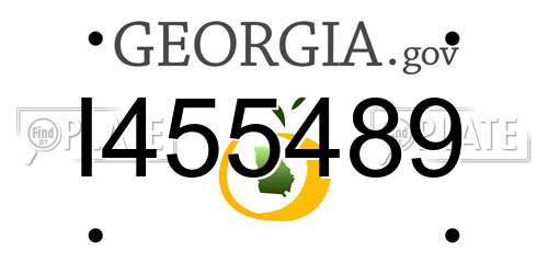 I455489 Georgia License Plate