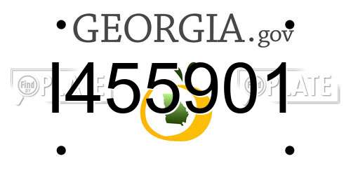 I455901 Georgia License Plate