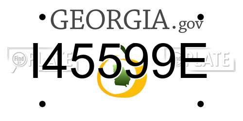 I45599E Georgia License Plate