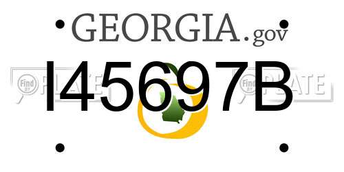 I45697B Georgia License Plate