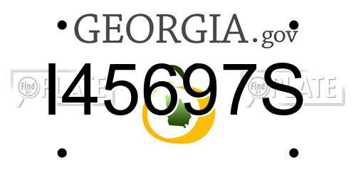 I45697S Georgia License Plate