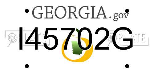 I45702G Georgia License Plate