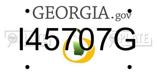 I45707G Georgia License Plate