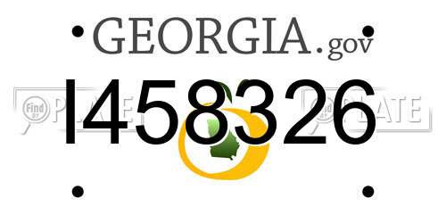 I458326 Georgia License Plate