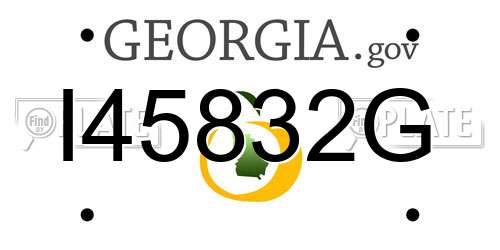 I45832G Georgia License Plate