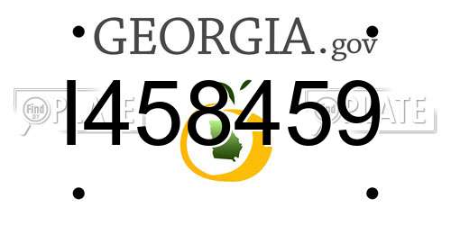 I458459 Georgia License Plate