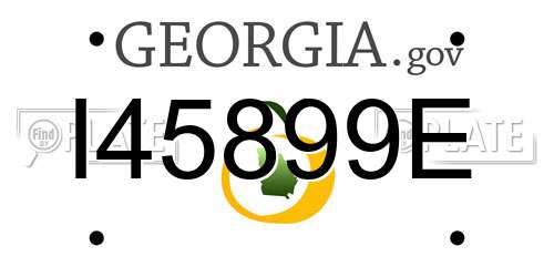 I45899E Georgia License Plate