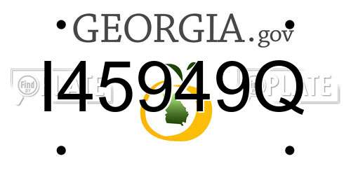 I45949Q Georgia License Plate