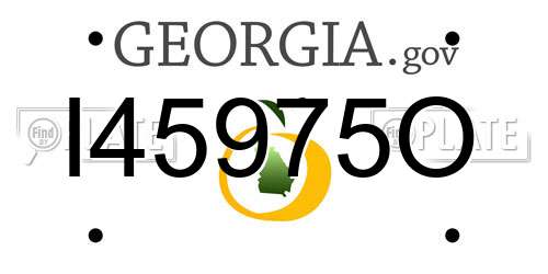 I45975O Georgia License Plate